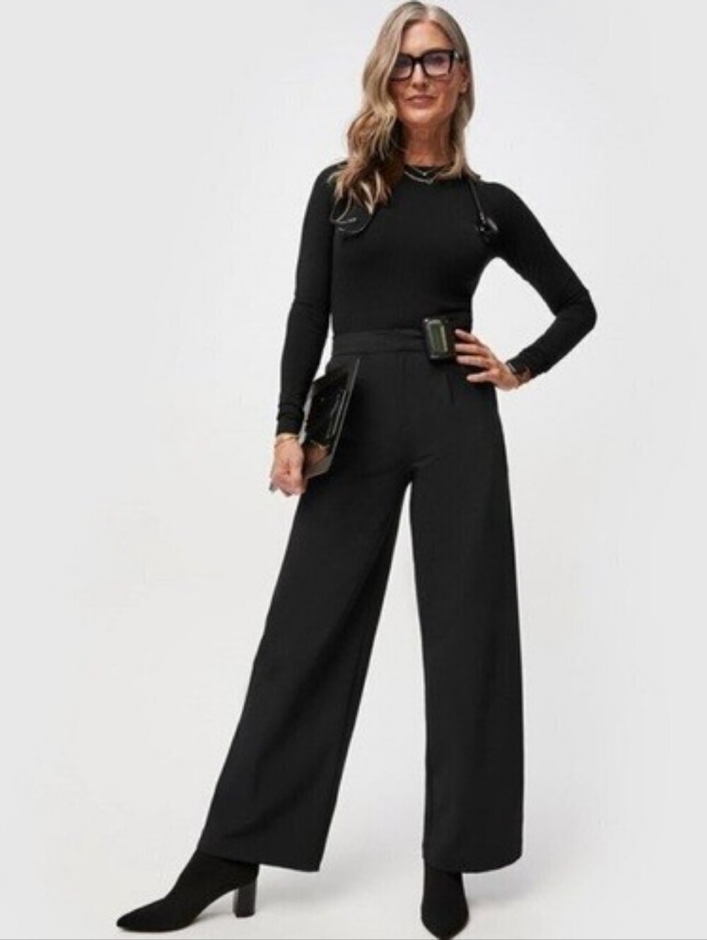 FIGS FIGSPRO High Waisted Wide Leg Scrub Trouser Black Women’s Size M